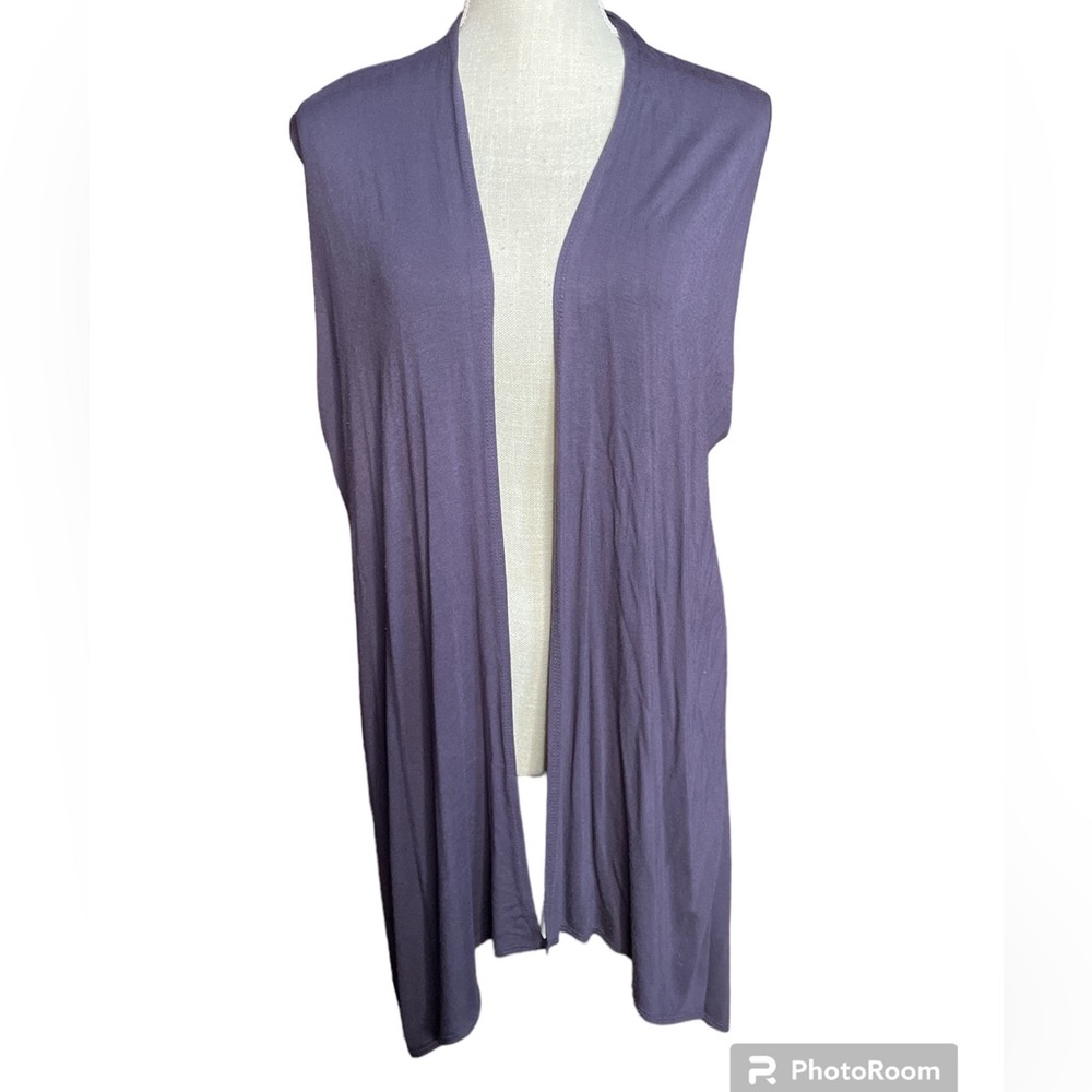 Azules Blue Duster Vest Cardigan